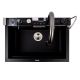 Кухонная гранитная мойка VALESO IRENA 6846 матовая Черного цвета