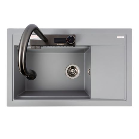 Мийка гранітна VALESO ATRUM 7950 матова Сірий металік Мийка гранітна VALESO ATRUM 7950 матова Сірий металік