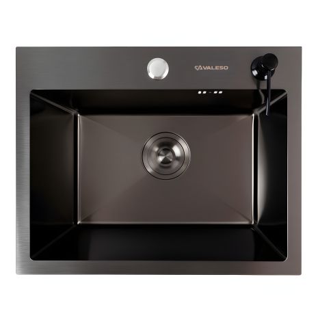 Кухонна мийка Valeso Handmade 50*40 PVD чорна (3,0/0,8)