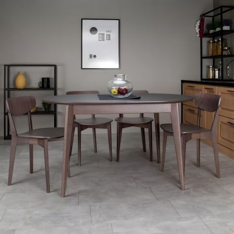 Обеденный деревянный стол раскладной Прага Ашкелон ясен, 140*90 (+38)