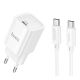 Сетевое Зарядное Устройство Hoco C148A 1USB-C PD/QC 30W+Type-C to Type-C Белый