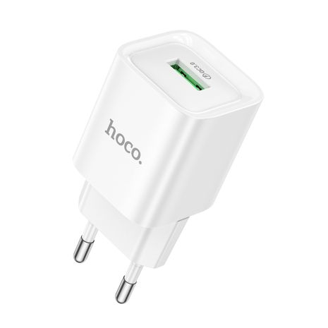 Мережевий зарядний пристрій Hoco C145A, 1USB, QC 18W, Білий Мережевий зарядний пристрій Hoco C145A, 1USB, QC 18W, Білий