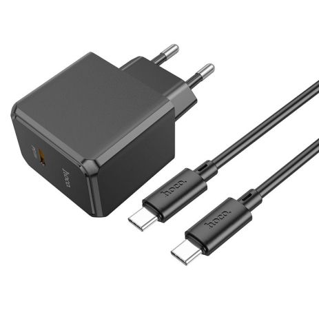 Сетевое Зарядное Устройство Hoco CS13A 1USB-C PD/QC 20W+Type-C to Type-C Черный