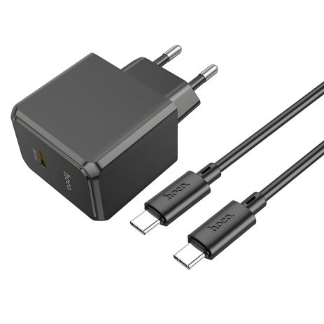 Зарядное Устройство Hoco CS13A 1USB-C PD/QC 20W+Type-C to Type-C черное