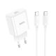 Сетевое Зарядное Устройство Hoco C76A Pro 1USB-C PD/QC 30W+Type-C to Type-C Белый