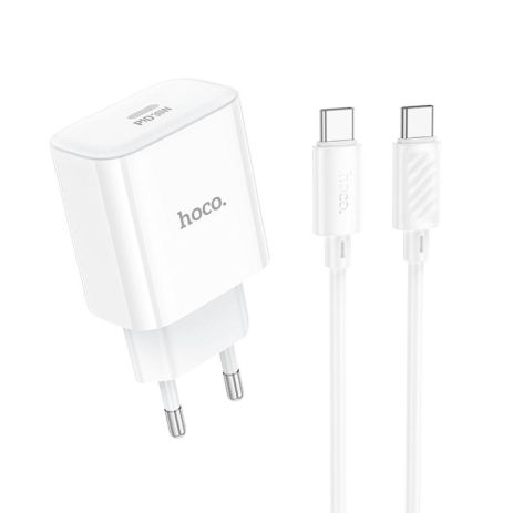 Сетевое Зарядное Устройство Hoco C76A Pro 1USB-C PD/QC 30W+Type-C to Type-C Белый