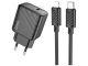 Сетевое Зарядное Устройство Hoco CS22A 1USB-C PD/QC 30W+Type-C to Lightning Черный