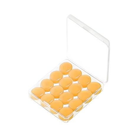 Силіконові беруші BSCY16C, м'які, комплект 16 шт. у кейсі, жовті Силіконові беруші BSCY16C, м'які, комплект 16 шт. у кейсі, жовті