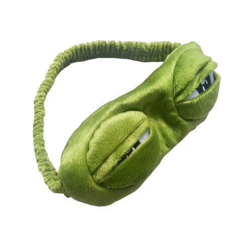 Креативна маска для сну 3D SAD FROG Green Креативна маска для сну 3D SAD FROG Green