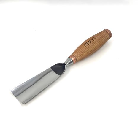 50 мм ударная стамеска STRYI Profi, отлогая, для объемного и скульптурного вырезания дерева