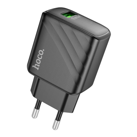 Мережевий Зарядний Пристрій Hoco CS21A 1USB QC 18W Чорний