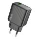 Мережевий зарядний пристрій Hoco CS21A, 1USB, QC 18W, Чорний