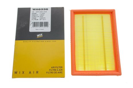 Фільтр повітряний FORD FIESTA, WIX FILTERS (WA6336) Фільтр повітряний FORD FIESTA, WIX FILTERS (WA6336)