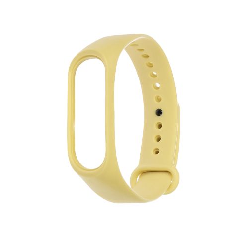 Ремешок силиконовый для Xiaomi Mi Band 3/ 4 № 26 жёлто-зелёный