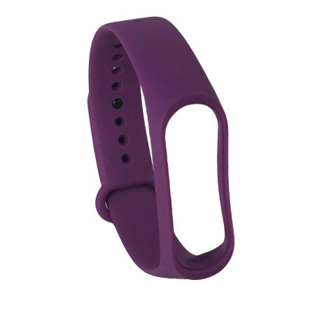 Ремешок силиконовый для Xiaomi Mi Band 3/ 4 № 20 тёмно-фиолетовый