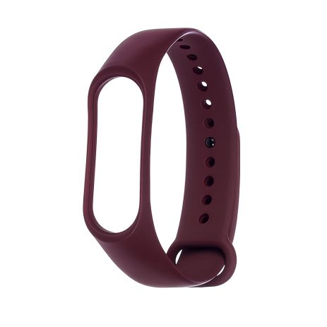 Ремешок силиконовый для Xiaomi Mi Band 3/ 4 № 06 бордовый