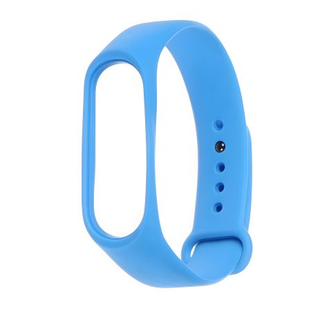 Силіконовий ремінець для Xiaomi Mi Band 3, 4, № 15, блакитний Силіконовий ремінець для Xiaomi Mi Band 3, 4, № 15, блакитний