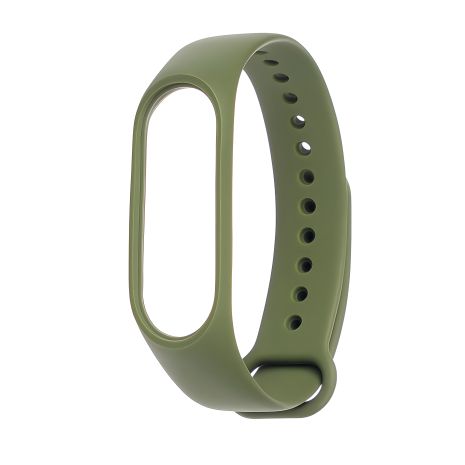 Силіконовий ремінець для Xiaomi Mi Band 3, 4, № 17, темно-зелений