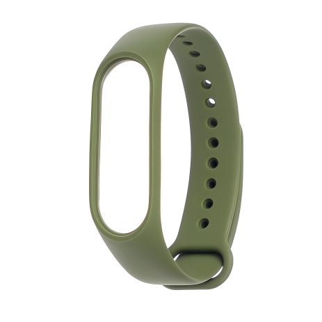 Силіконовий ремінець для Xiaomi Mi Band 3, 4, № 17, темно-зелений