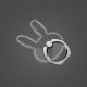 Прозрачный попсокет держатель для телефона с кроликом Rabbit на палец PopSocket Прозрачный попсокет держатель для телефона с кроликом Rabbit на палец PopSocket
