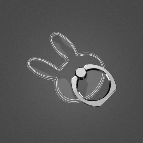 Прозрачный попсокет держатель для телефона с кроликом Rabbit на палец PopSocket Прозрачный попсокет держатель для телефона с кроликом Rabbit на палец PopSocket