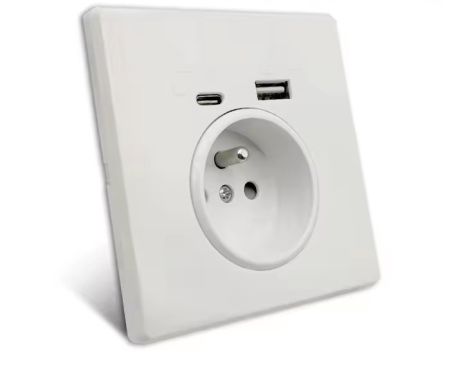Внутрішня розетка Type-C USB 250В/16А біла Внутрішня розетка Type-C USB 250В/16А біла