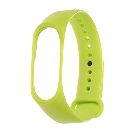 Ремінець силіконовий для Xiaomi Mi Band 3, 4, № 12, лайм Ремінець силіконовий для Xiaomi Mi Band 3, 4, № 12, лайм