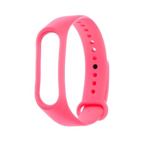 Силиконовый ремешок для Xiaomi Mi Band 3/4, модель № 07, цвет розовый
