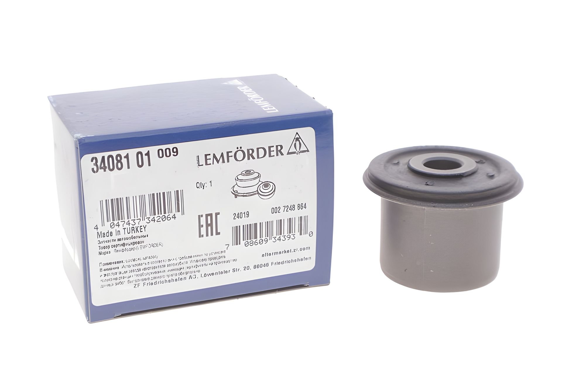 Сайлентблок рычага SMART FORTWO, LEMFORDER (3408101) - Амортизирующая втулка Сайлентблок рычага SMART FORTWO, LEMFORDER (3408101) - Амортизирующая втулка