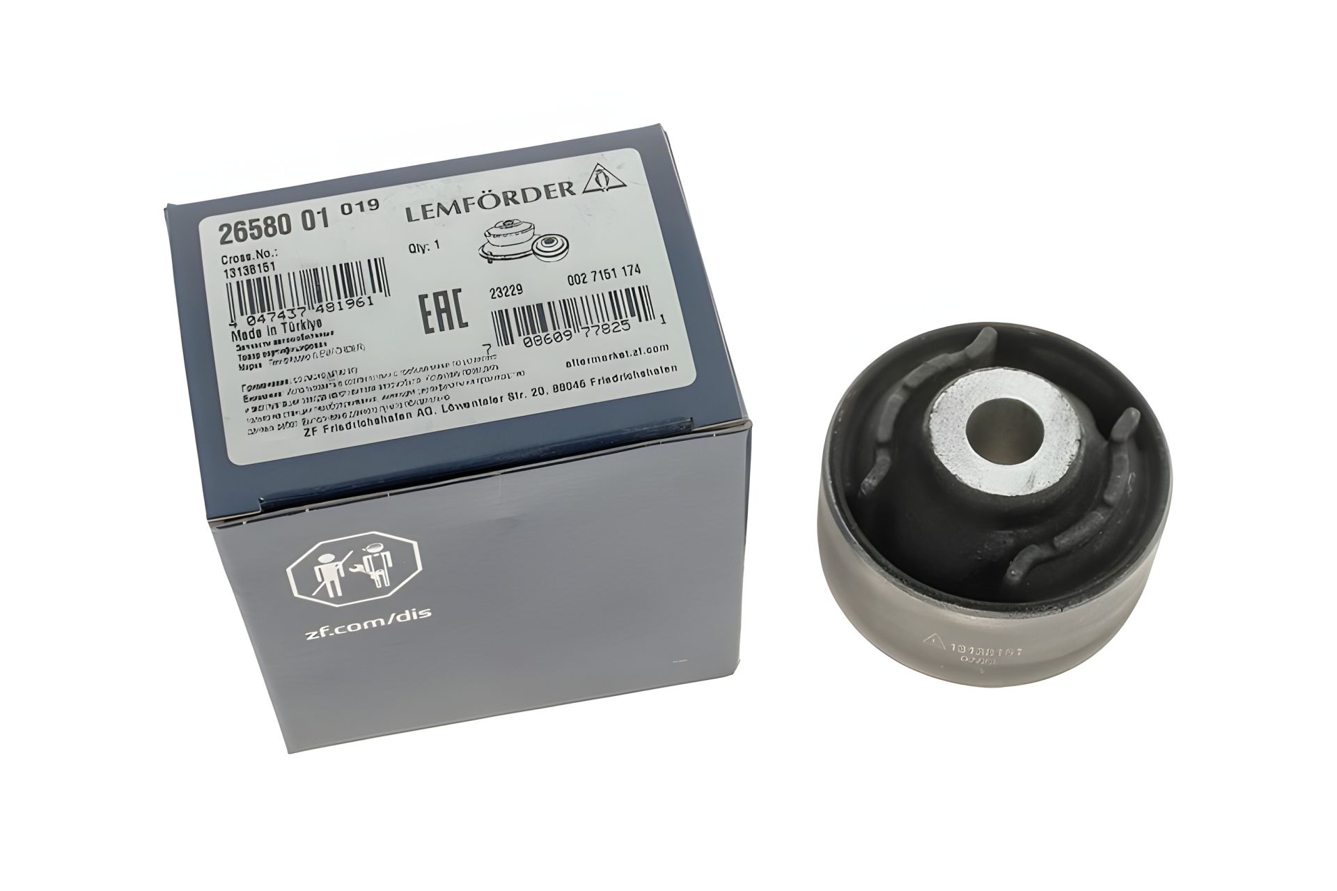 OPEL COMBO, CORSA C, MERIVA 00- передній міст сзади, Сайлентблок важеля LEMFORDER (2658001) OPEL COMBO, CORSA C, MERIVA 00- передній міст сзади, Сайлентблок важеля LEMFORDER (2658001)