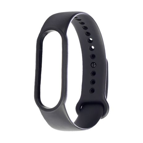 Силіконовий ремінець для Xiaomi Mi Band 5, 6, колір № 01, чорний