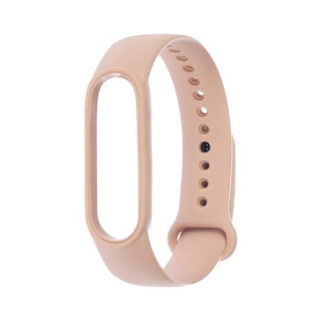 Бежевий силіконовий ремінець для Xiaomi Mi Band 5 і 6, колір №04 Бежевий силіконовий ремінець для Xiaomi Mi Band 5 і 6, колір №04