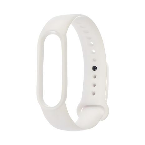 Ремінець силіконовий для Xiaomi Mi Band 5, 6, колір № 02, білий Ремінець силіконовий для Xiaomi Mi Band 5, 6, колір № 02, білий