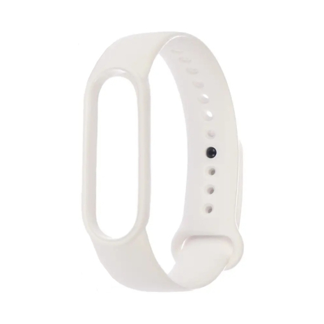 Силіконовий ремінець для Xiaomi Mi Band 5/ 6 колір № 02 білий Силіконовий ремінець для Xiaomi Mi Band 5/ 6 колір № 02 білий