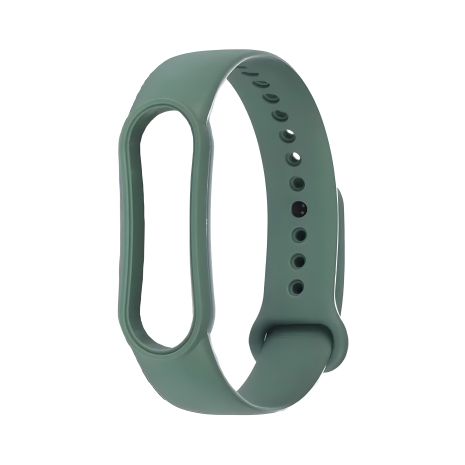 Силіконовий ремінець для Xiaomi Mi Band 5, 6, колір №16, сіро-зелений Силіконовий ремінець для Xiaomi Mi Band 5, 6, колір №16, сіро-зелений