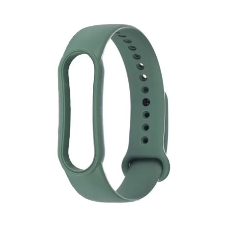 Ремінець силіконовий для Xiaomi Mi Band 5, 6, колір №16, сіро-зелений Ремінець силіконовий для Xiaomi Mi Band 5, 6, колір №16, сіро-зелений