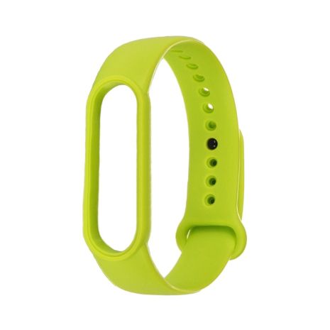 Ремінець силіконовий для Xiaomi Mi Band 5, 6, колір № 12, лайм Ремінець силіконовий для Xiaomi Mi Band 5, 6, колір № 12, лайм