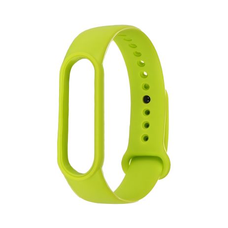 Лаймовий силіконовий ремінець для Xiaomi Mi Band 5, 6, колір №12