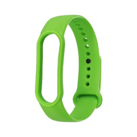 Ремінець силіконовий для Xiaomi Mi Band 5, 6, колір № 19, салатовий Ремінець силіконовий для Xiaomi Mi Band 5, 6, колір № 19, салатовий