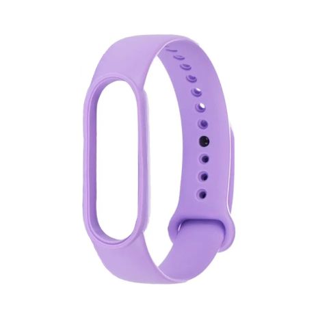 Ремінець силіконовий для Xiaomi Mi Band 5, 6, колір № 20, лавандовий Ремінець силіконовий для Xiaomi Mi Band 5, 6, колір № 20, лавандовий