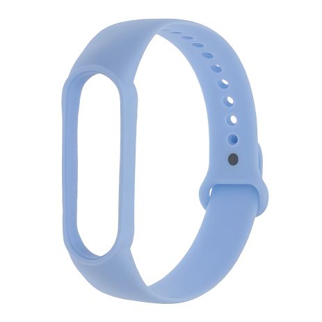 Синий силиконовый ремешок для Xiaomi Mi Band 5/ 6, цвет № 27 Синий силиконовый ремешок для Xiaomi Mi Band 5/ 6, цвет № 27