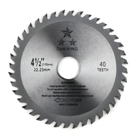 Пила дисковая 115 по дереву для шлифмашины 40 зубов