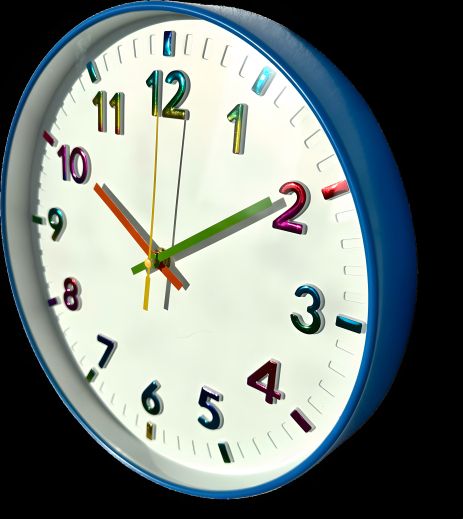 Годинник настінний безшумний дитячий (30 см) OH-253 QUARTZ синій