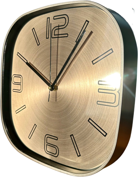 Настінний годинник Безшумний Металевий (30 см) OH-121-G QUARTZ коричневий тауп бронзовий Настінний годинник Безшумний Металевий (30 см) OH-121-G QUARTZ коричневий тауп бронзовий