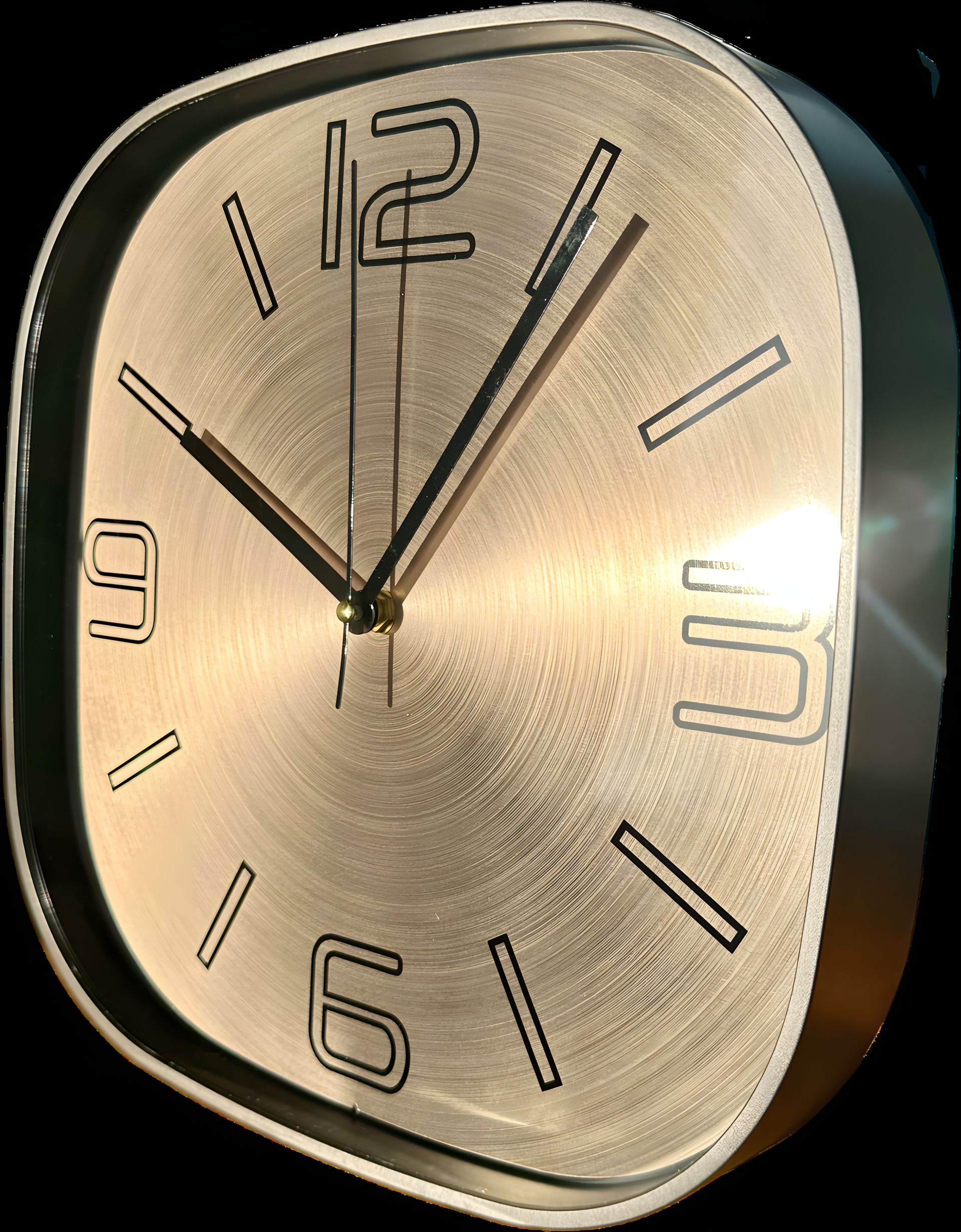 Безшумний настінний годинник металевий (30 см) OH-121-Br QUARTZ бронзовий коричневий тауп Безшумний настінний годинник металевий (30 см) OH-121-Br QUARTZ бронзовий коричневий тауп