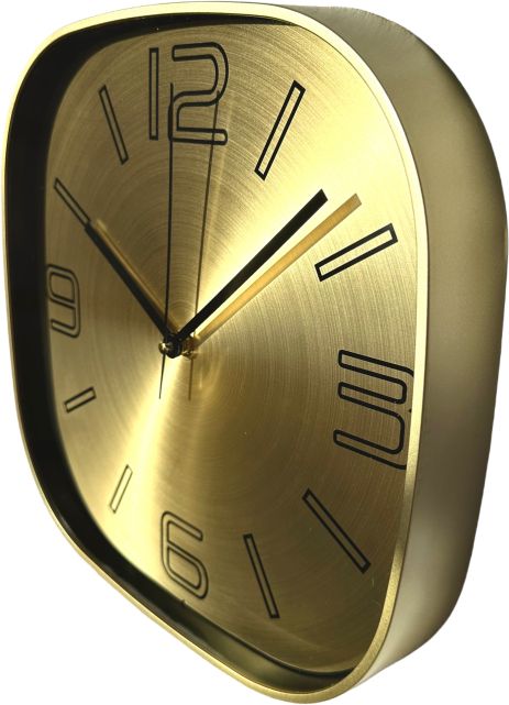 Настінний годинник Безшумний Металевий (30 см) OH-121-G QUARTZ золотистий