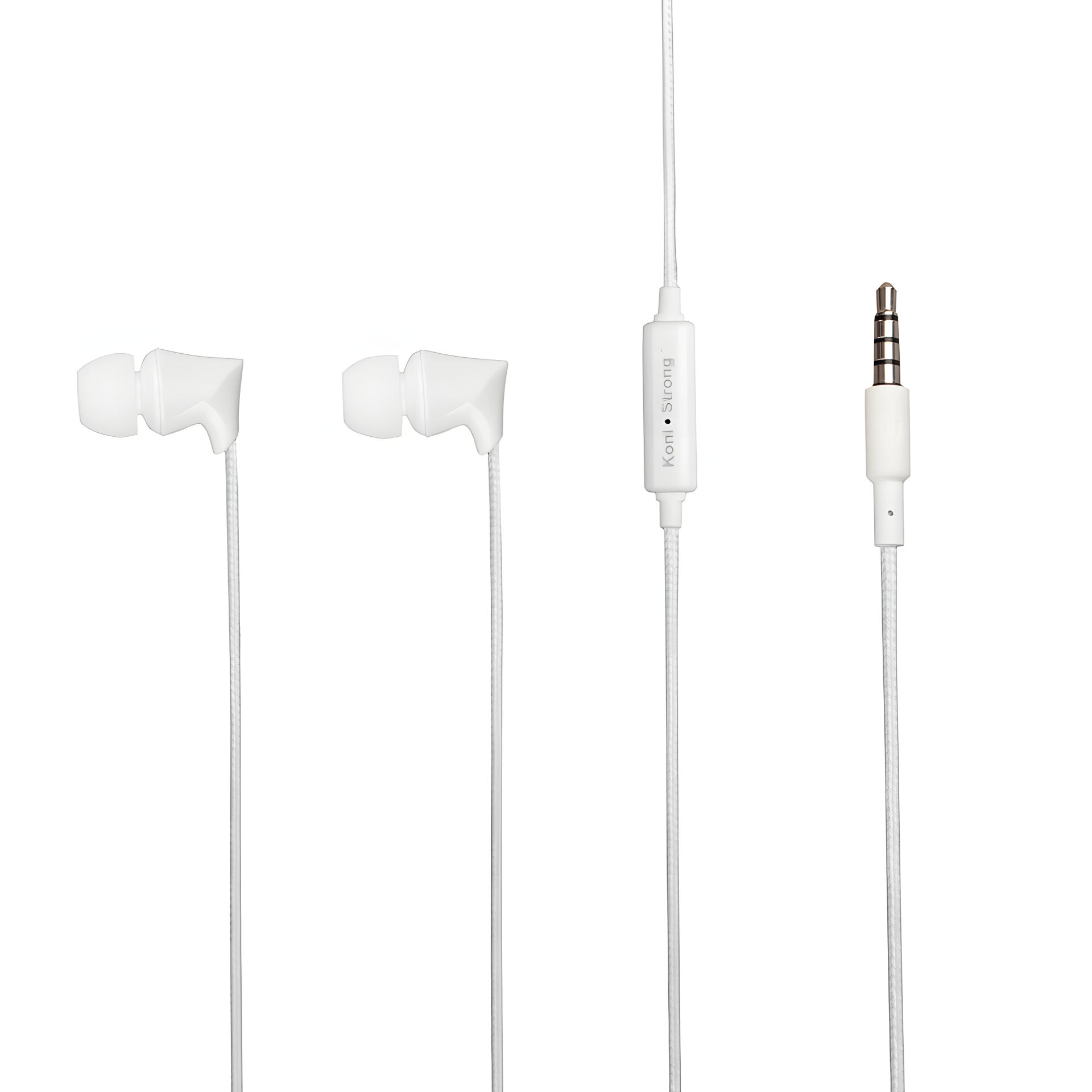 Дротові навушники KONI strong with mic KS-341, 3.5mm, 1.2m, white Дротові навушники KONI strong with mic KS-341, 3.5mm, 1.2m, white