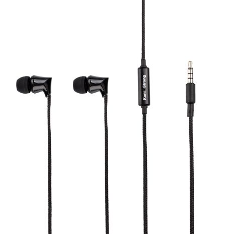 Дротові навушники KONI strong with mic KS-341, 3.5mm, 1.2m, black Дротові навушники KONI strong with mic KS-341, 3.5mm, 1.2m, black