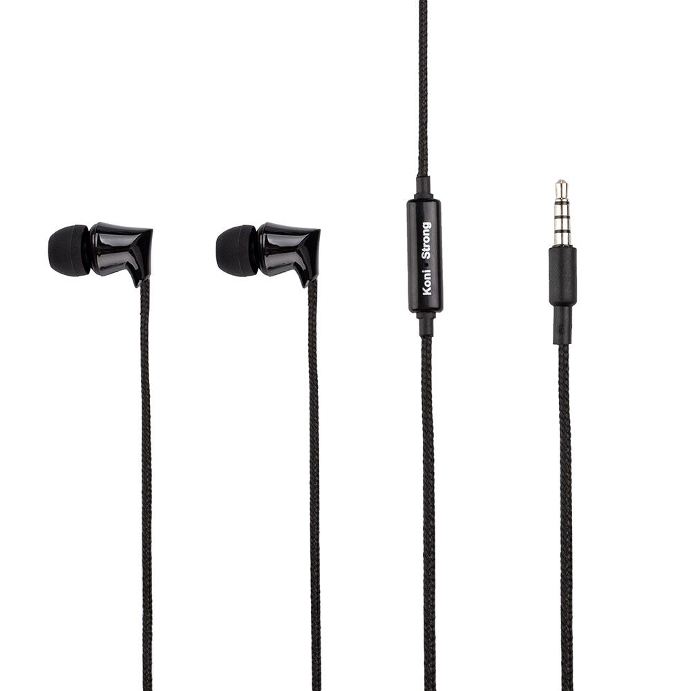 Дротові навушники KONI strong with mic KS-341, 3.5mm, 1.2m, black Дротові навушники KONI strong with mic KS-341, 3.5mm, 1.2m, black