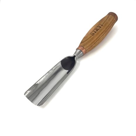 Отлогая ударная стамеска 40мм STRYI Profi для объёмной и скульптурной резьбы по дереву